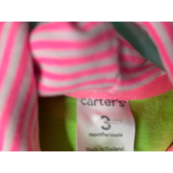Carters Girls Infant Baby Size 3 Months Long Sleeve Hooded Button Up Jacket Coat - Picture 3 of 3